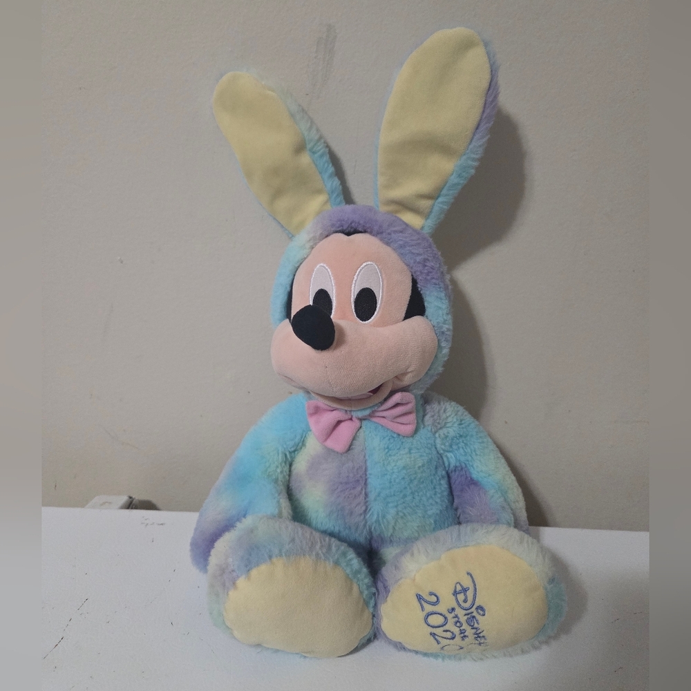 Disney Store 18" Soft Mickey Mouse Easter Bunny Stuffed Plush 2020